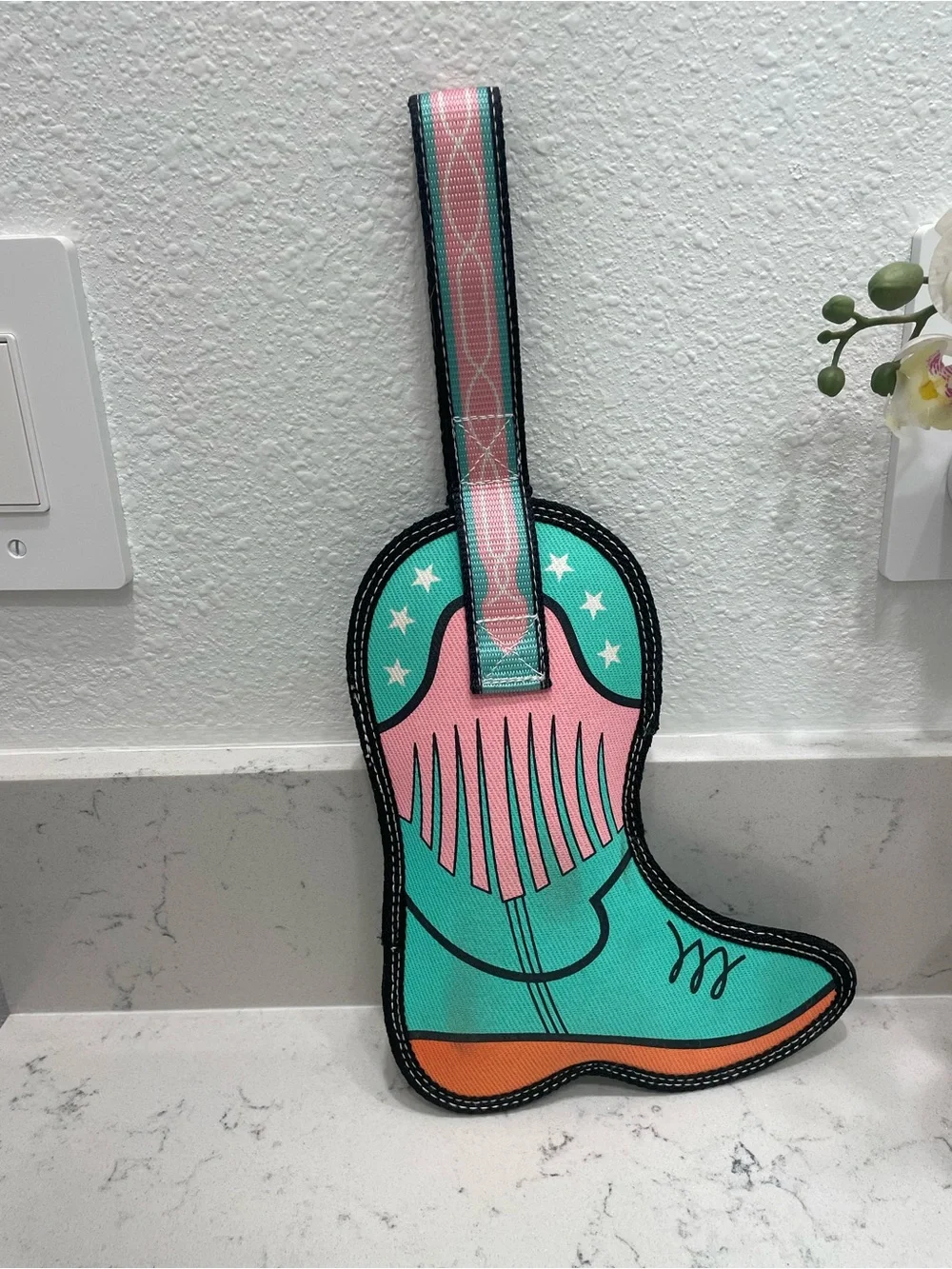 BARKBOX Superchewer Cowboy Boot Tug Toy - NWOT